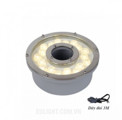 đèn âm nước hình bánh xe ánh sáng vàng HBGII