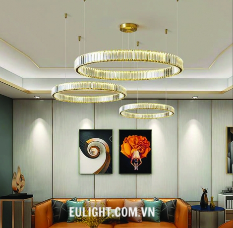 đèn thả phale 3 vòng ngang  THD9821