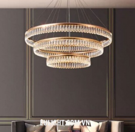 đèn thả hình tròn 3 vòng phale  DCPL3016C