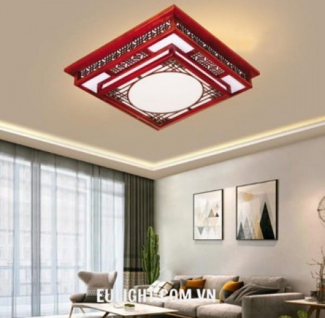 ốp trần gỗ hình vuông phi 520 OTG14