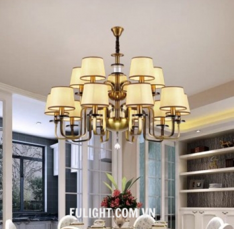 Đèn chùm chao vải CC9028/15