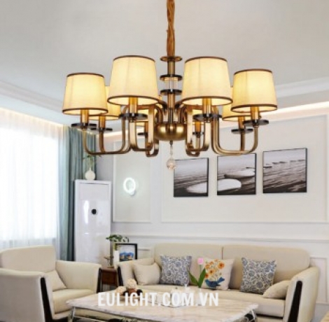 Đèn chùm chao vải CC9028/8