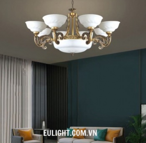 đèn chùm chao vân đá NC004/8