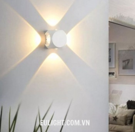 đèn hắt  gắn tường  tròn vỏ trắng VNT2221T