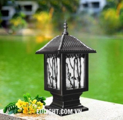 đèn trụ gắn cột  vỏ đen AR_6187