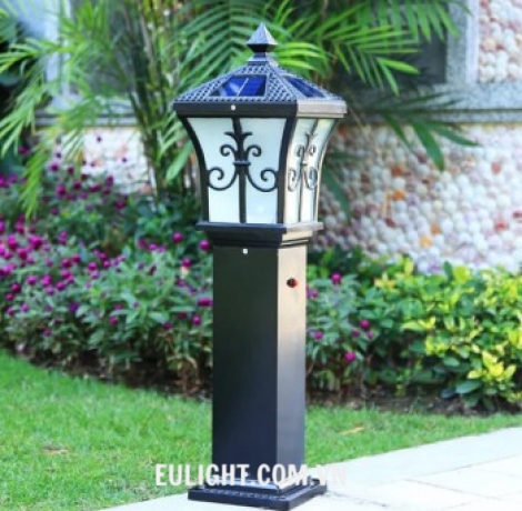 Đèn trụ cây thân đen H800 solar MT312