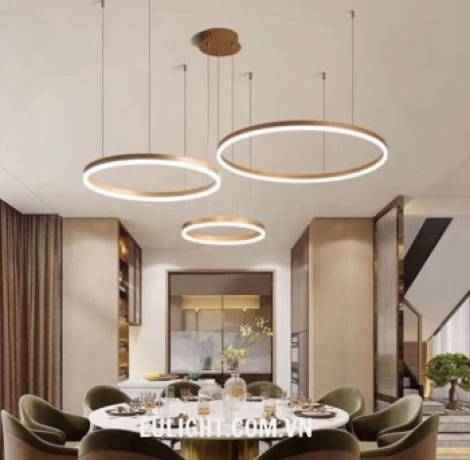 đèn thả hình tròn màu nâu cafe T7550/3