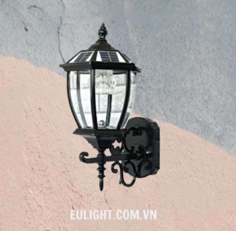 Đèn gắn tường năng lượng mặt trời thân đen TD-44