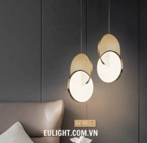 đèn thả nghệ thuật vỏ vàng thả trang trí thả bàn ăn TTK129V