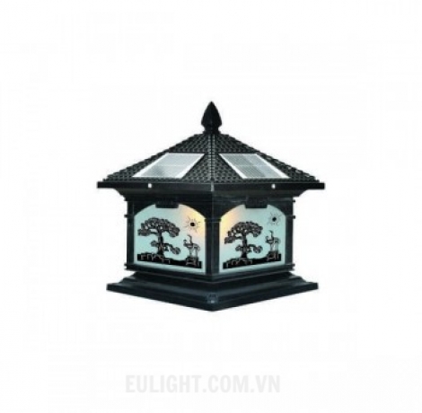 Đèn Trụ Nhôm Đúc NLMT vỏ đen solar MT338