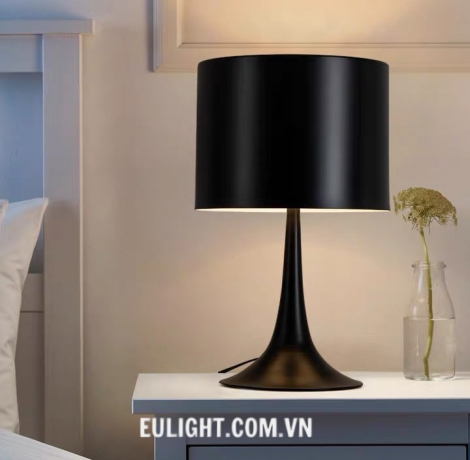 Đèn để bàn chao vải DB21 đen