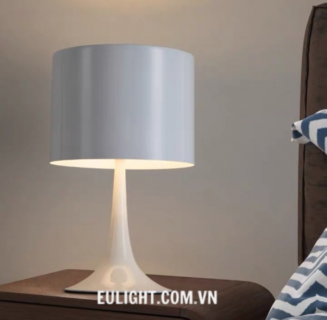 Đèn để bàn chao vải DB21 trắng