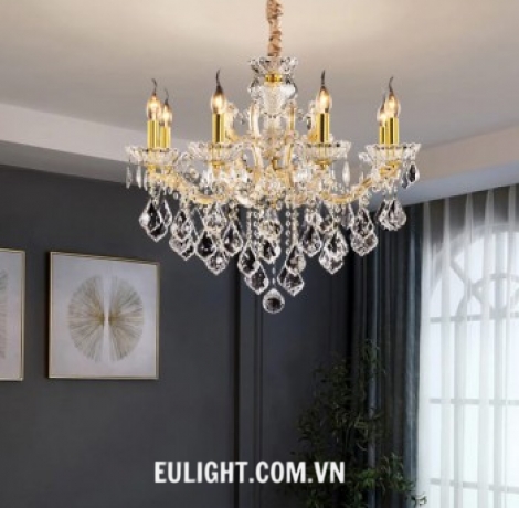Đèn chùm nến CN8130/8 ( Thân màu trắng hoặc vàng )