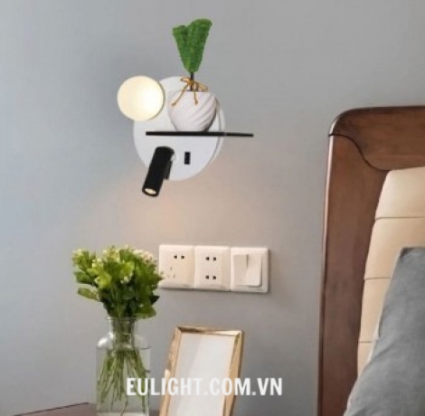 đèn gắn tường nghệ thuật, gắn phòng ngủ kết hợp đọc sách VL3411