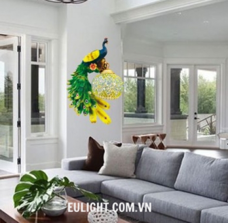 đèn gắn vách hình công xanh VC9172/B trái