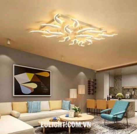Mâm ốp trần hiện đạị vuông hình cá T016/16 