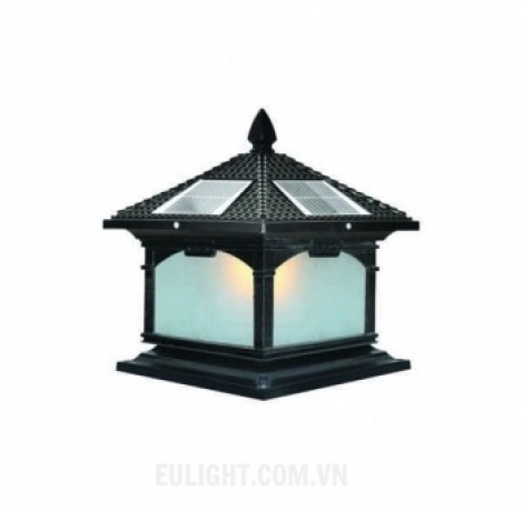Đèn Trụ thân hợp kim nhôm vỏ đen solar MT396