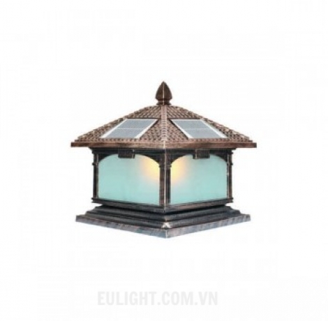 Đèn Trụ thân hợp kim nhôm màu vàng size 300*300 solar MT398
