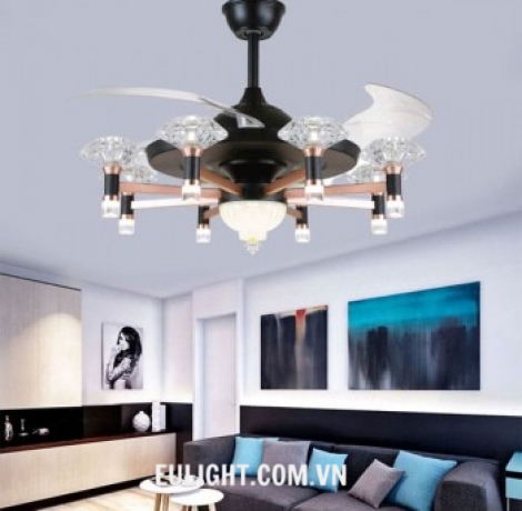 Quạt Trần Đèn cánh cụp xòe QT6085