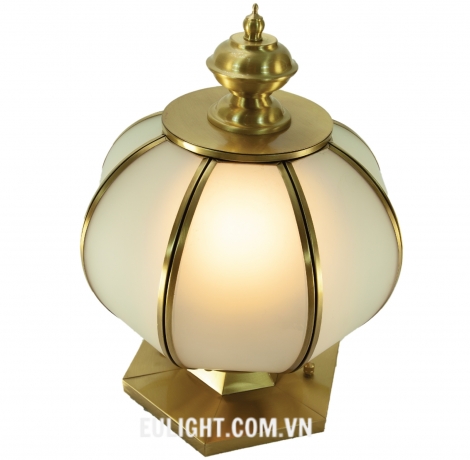 đèn trụ đồng màu vàng phi TDT27