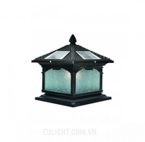 Đèn Trụ Nhôm Đúc NLMT vỏ đen solar MT346/200