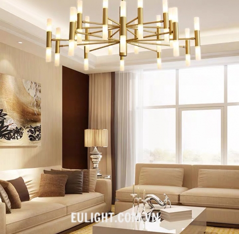 đèn chùm nghệ thuật thân vàng TTK125N40