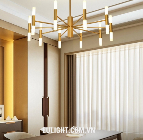 đèn chùm nghệ thuật thân vàng TTK125T20