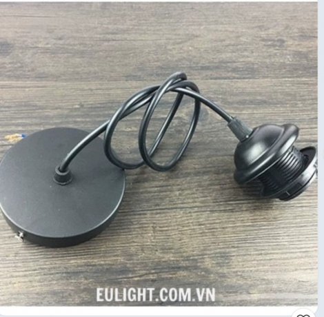 Dây đui thả E27 nhựa màu đen