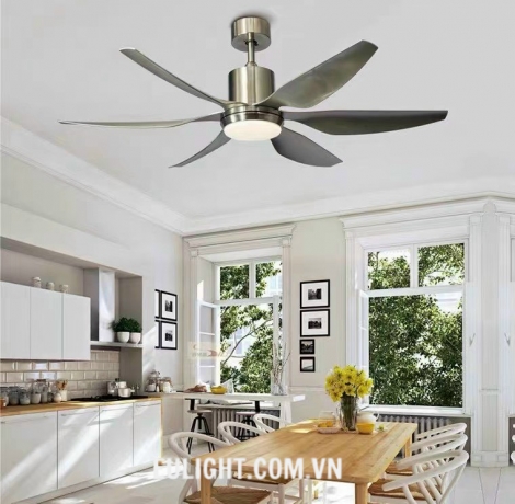 Quạt trần  chính hãng 6 cánh màu xám bạc  QT56YY-1330