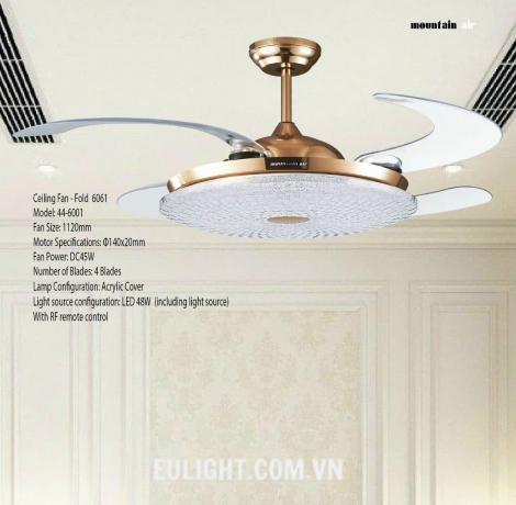 Quạt trần đèn cao cấp Mountain Air QTCX 6061